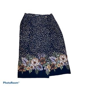 MELISSA LAWRENCE vintage animal print wrap skirt size 14